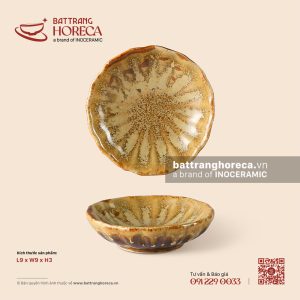 Bát (đĩa) gia vị muối hoa hướng dương 9cm - Kim Sa