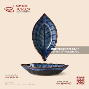 Bát (đĩa) gia vị muối lá 16 x 8.5cm - Lam Vân