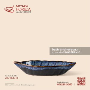 Bát (đĩa) gia vị muối lá 16 x 8.5cm - Lam Vân
