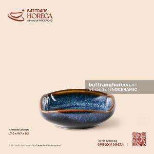 Bát (đĩa) gia vị muối méo 7.5 x 7cm - Lam Vân