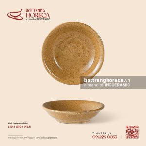 Bát (đĩa) gia vị muối tròn 10cm – Hoàng Sa – Men tấm
