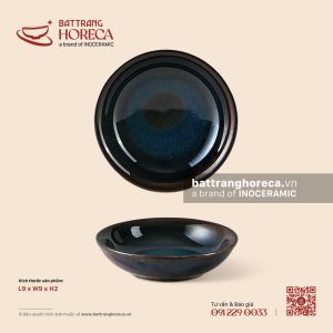 Bát (đĩa) gia vị muối tròn 9cm - Lam Dạ
