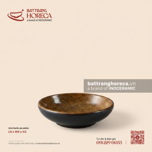 Bát (đĩa) gia vị muối tròn chân cao 9cm