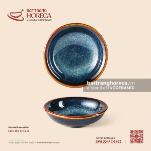 Bát (đĩa) gia vị muối tròn 9cm - Lam Vân