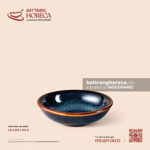 Bát (đĩa) gia vị muối tròn 9cm - Lam Vân