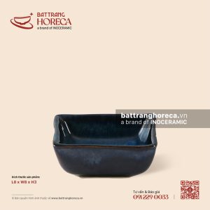 Bát (đĩa) gia vị muối vuông 8cm - Lam Dạ