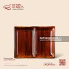 Bát (đĩa) gia vị sốt chữ nhật 2 ngăn 16 x 13cm - Nâu Trầm - Bát Tràng Horeca Bát (đĩa) gia vị sốt chữ nhật 2 ngăn 16 x 13cm - Nâu Trầm