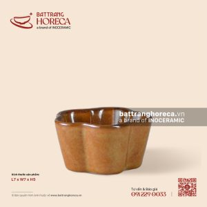 Bát (đĩa) gia vị sốt hoa 7cm - Cam Mộc