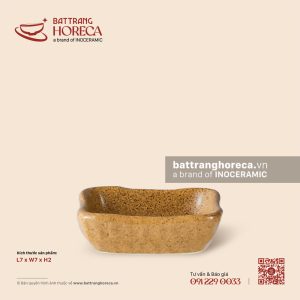 Bát (đĩa) gia vị vuông 7cm - Hoàng Sa