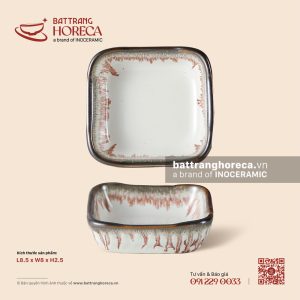Bát (đĩa) gia vị vuông 8.5 x 8cm - Bạch Diêm