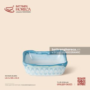 Bát (đĩa) gia vị vuông 8.5 x 8cm - Biển Xanh