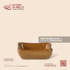 Bát (đĩa) gia vị vuông lượn 7cm - Cam Mộc
