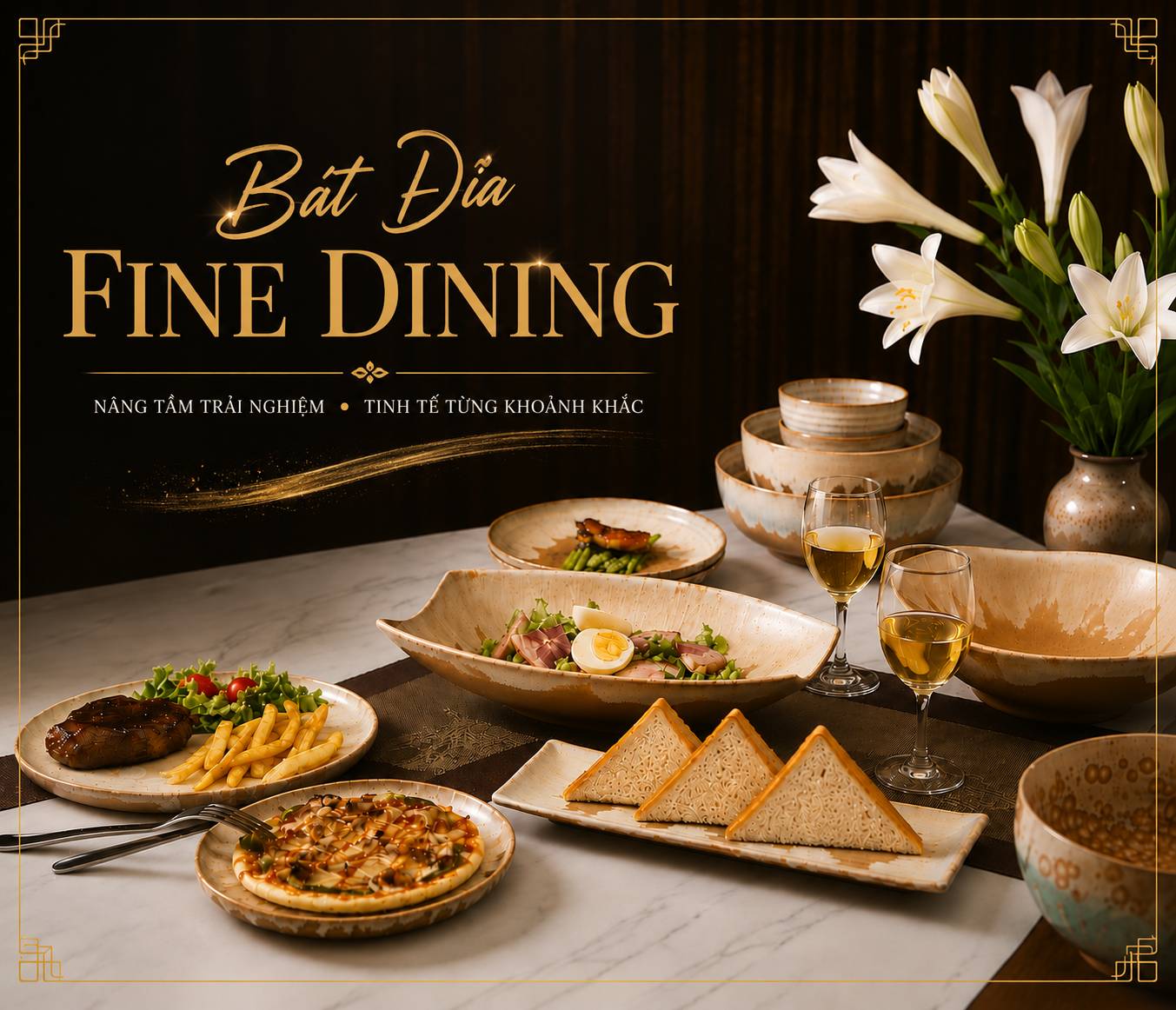 Bát đĩa nhà hàng chuẩn Fine Dinging