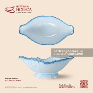 Bát gà 32 x 16.5cm – Biển Xanh – Men hoả biến