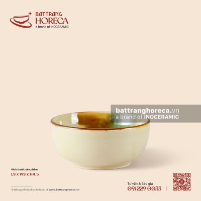 Bát mắm 9cm – Hoàng Diệp – Men hoả biến