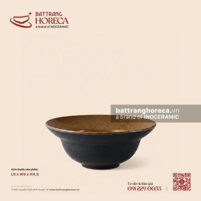 Bát mắm dáng yêu 9cm – Ô Thổ – Men tấm