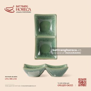 Bát mắm đôi 15 x 8cm - Bích Diệp - Men hoả biến