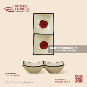 Bát mắm đôi 15.5 x 7.5cm - Yên Hồng - Men ngà