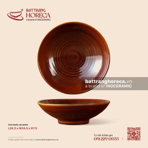 Bát salad 24.5cm - Nâu Trầm
