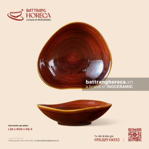 Bát salad hoa 28 x 26cm - Nâu Trầm