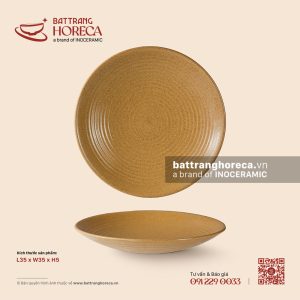 Bát salad nông 35cm – Hoàng Sa – Men tấm