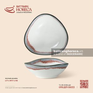Bát salad tam giác 17cm - Bạch Diêm