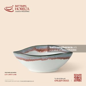 Bát salad tam giác 17cm - Bạch Diêm