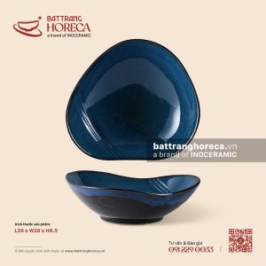 Bát salad tam giác 28cm - Lam Dạ