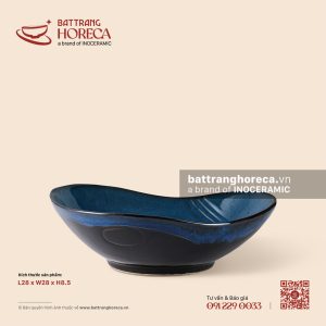 Bát salad tam giác 28cm - Lam Dạ