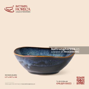 Bát tam giác cắt 17cm - Lam Vân