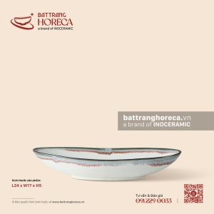 Bát thuyền (oval sâu lòng) 24 x 17cm - Bạch Diêm