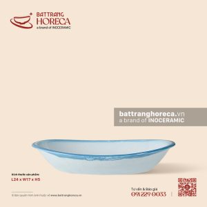 Bát thuyền (oval sâu lòng) 24 x 17cm - Biển Xanh
