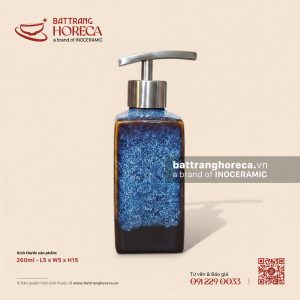 Bình đựng sữa tắm (dầu gội) thẳng vòi inox 304 260ml 5.5cm - Lam Vân