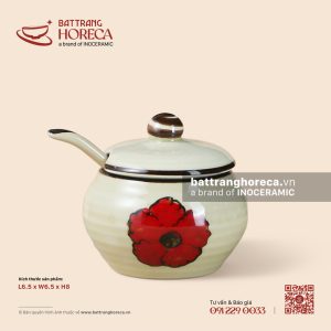 Bình đường tròn kèm thìa 6.5 x 6.5cm - Yên Hồng