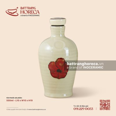 Bình (nậm) rượu 550ml – Yên Hồng – Men ngà