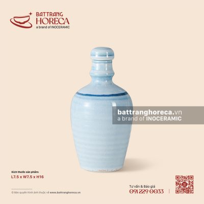 Bình (nậm) rượu 7.5cm – Biển Xanh – Men hoả biến