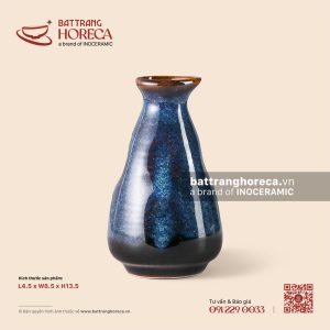 Bình (nậm) rượu sake bóp 4.5 x 8.5cm – Lam Vân