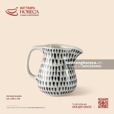 Bình rót sữa cao 6cm – Loang – Men ngà