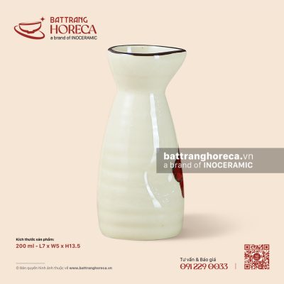 Bình rượu sake 200ml – Yên Hồng – Men ngà