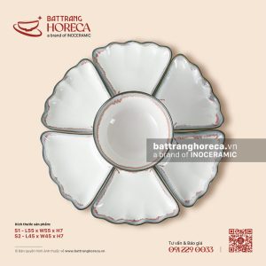 Bộ bát đĩa hoa mặt trời - Bạch Diêm