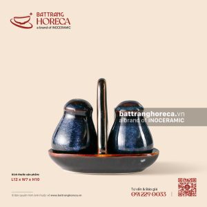 Bộ khay gia vị muối tiêu 12 x 7cm - Lam Vân