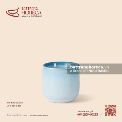 Chén (cốc) rượu 4cm – Biển Xanh – Men hoả biến