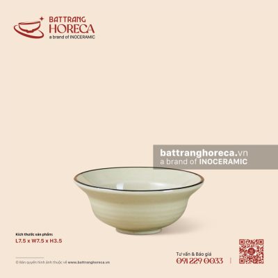 Chén rượu yêu 7.5 x 7.5cm – Yên Hồng – Men ngà