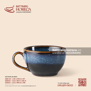 Cốc capuchino 220ml 12 x 9.5cm - Lam Vân