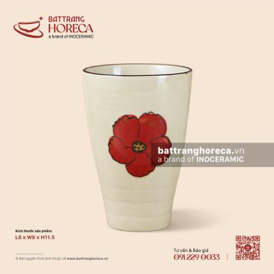 Cốc chân nhọn 260ml – Yên Hồng – Men ngà