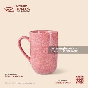 Cốc trụ quai tim 260ml - Hồng Thạch