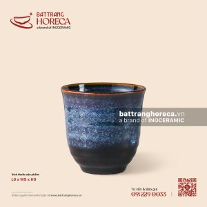 Cốc vuốt miệng loe không quai 9cm - Lam Vân