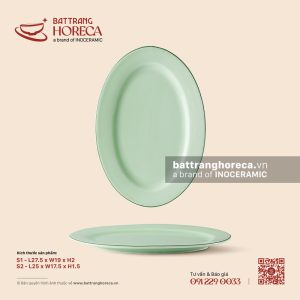 Đĩa bầu dục (oval) lá - Lục Băng