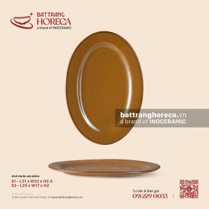 Đĩa bầu dục (oval) lá - Cam Mộc