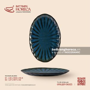 Đĩa bầu dục (oval) múi - Lam Dạ